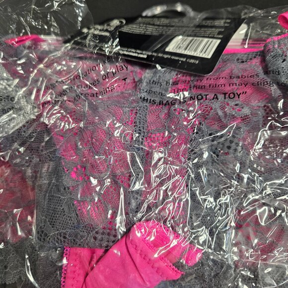 Hers by Herman 36C Pink with grey lacy bra and L pink with grey lacy panties - Picture 3 of 8